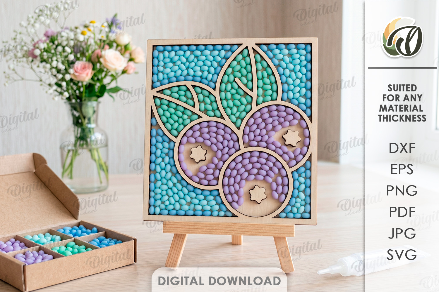 [Laser cut and engrave] Diamond Painting Blanks Bundle. Mosaic Art Laser Cut. Wooden Kids craft. Montessori SVG. Home Decor. Wall Sign. Diamond Mosaic Frame