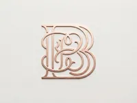[Laser cut and engrave] Luxury BB Initials Monogram Logo