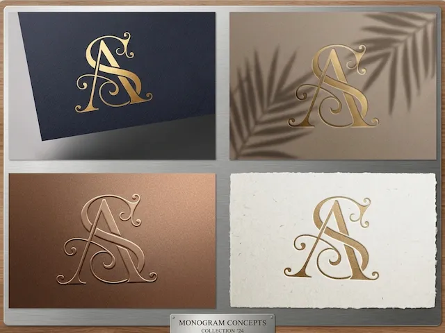 AS Elegant Interwoven Monogram Logo