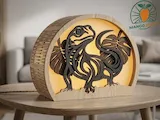 [Laser cut and engrave] 3D Lizard Lantern Laser Cut Template S5