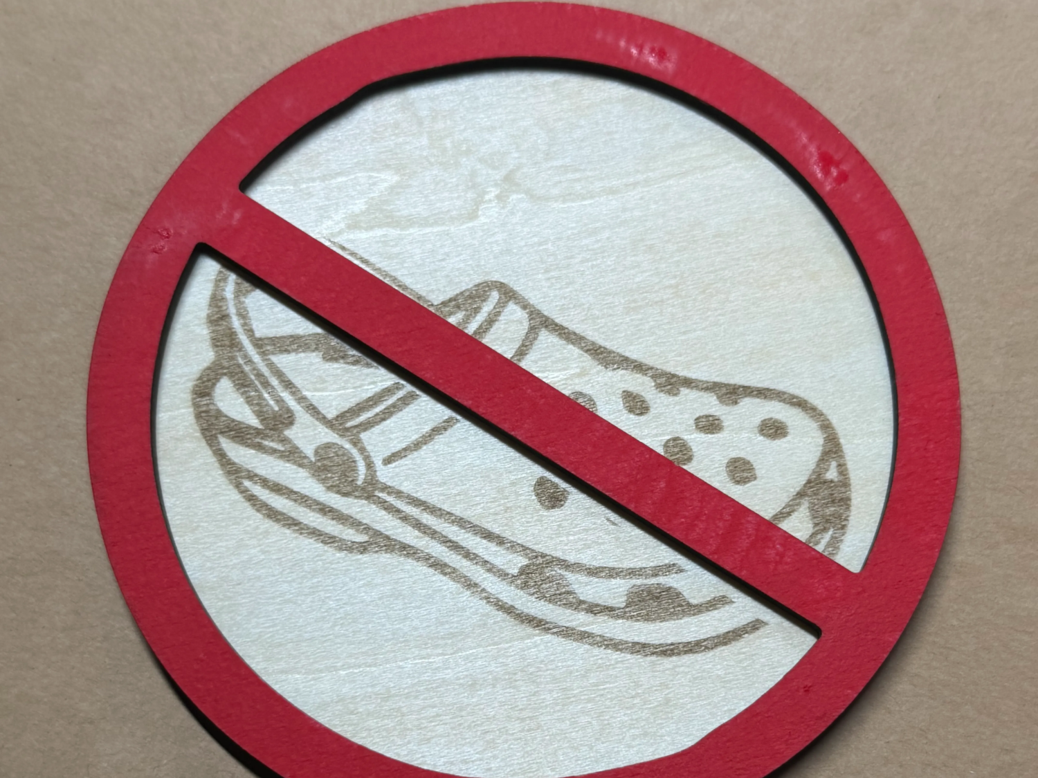 No Crocs Allowed Warning Sign