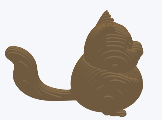 [Laser cut and engrave] Layered Wooden Squirrel Figurine