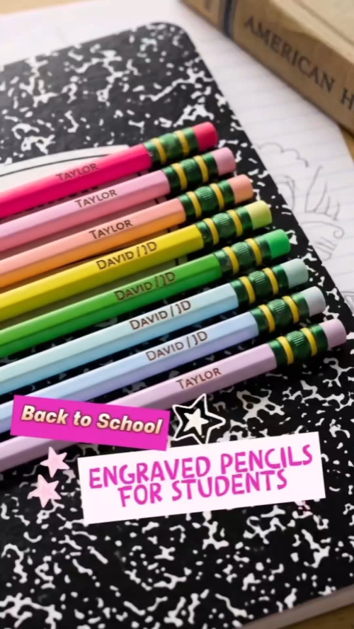 [Laser cut and engrave] Pencil Jig and Engraved Pencils and Settings