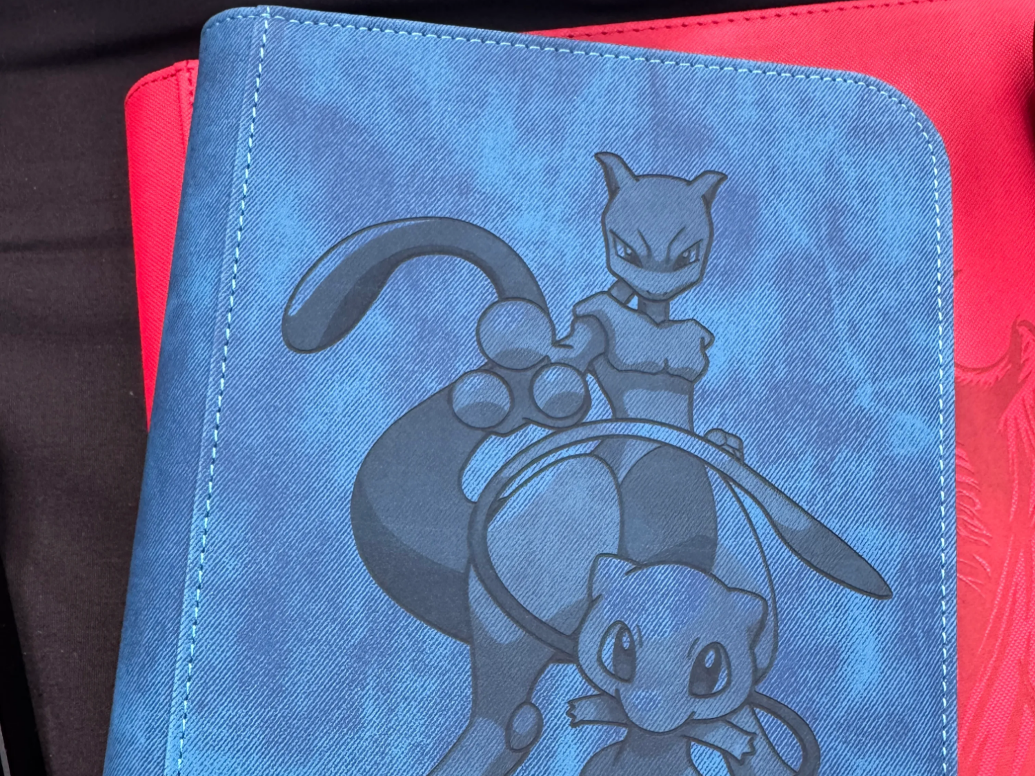 Blue Mewtwo and Mew Trading Card Binder