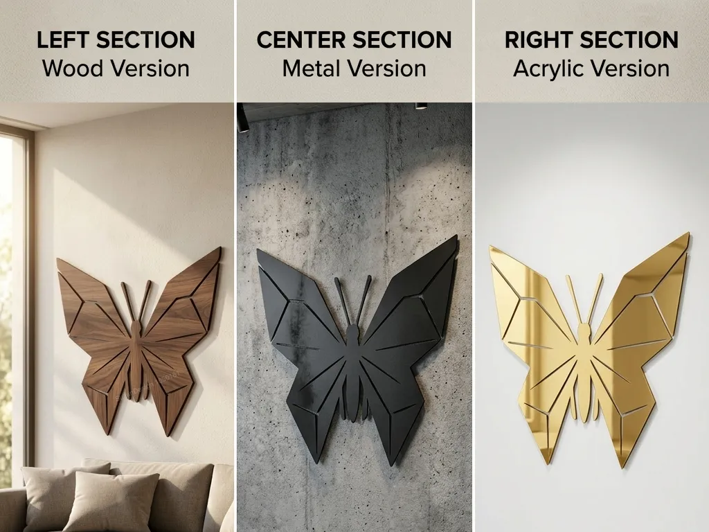 Geometric Butterfly Wall Art