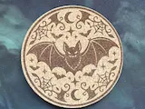 [Laser cut and engrave] Kork Untersetzer Halloween Fledermaus / Coaster Bat