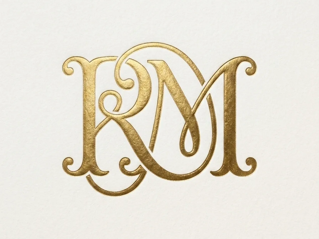 [Laser cut and engrave] RM Elegant Signature Monogram – Sophisticated R & M Initial Emblem for Luxury Weddings, Invitations, Engraving & Laser Cut Décor