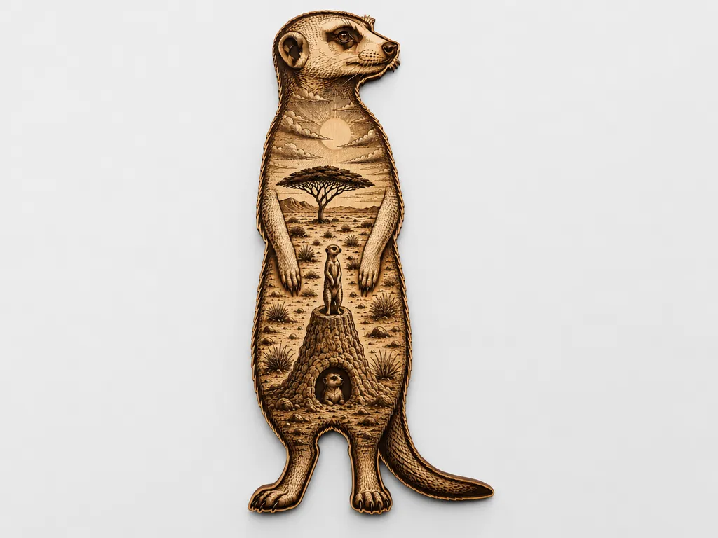 Meerkat Scenic Cut and Engrave