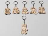 [Laser cut and engrave] Porte-clés petit lapin mignon et sa glace - kawaii – Collection Summer Little Pets