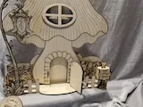 [Laser cut and engrave] Maison champignon pour petite souris avec boîte à dents