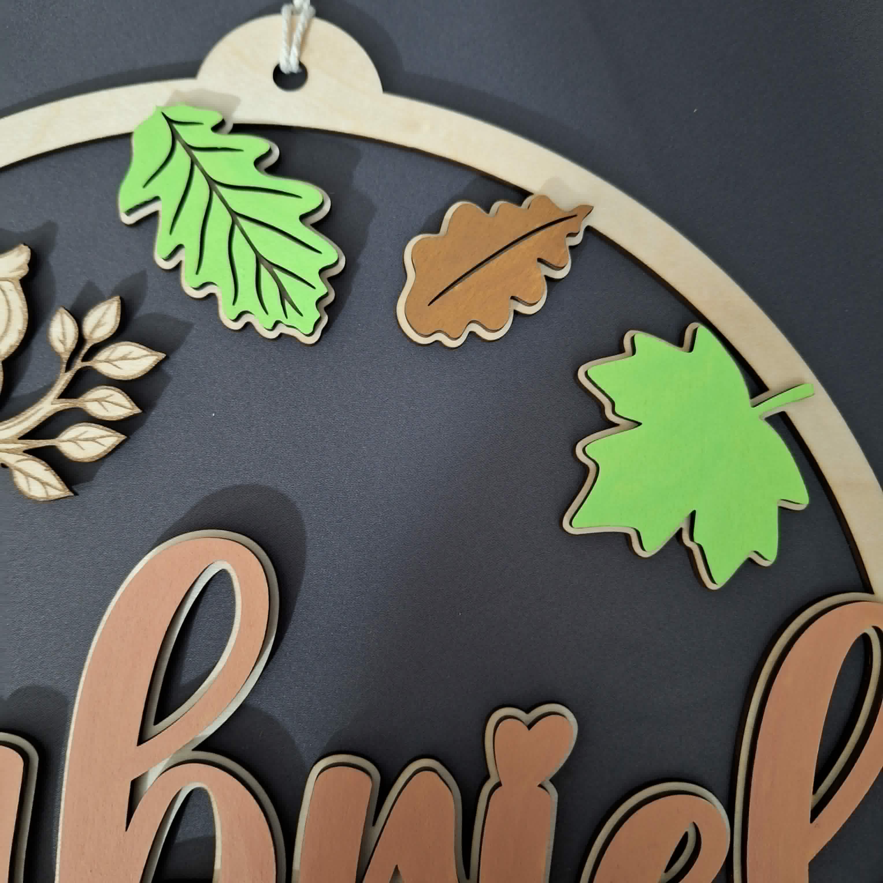 [Laser cut and engrave] Plaque murale fôret