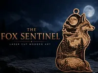 [Laser cut and engrave] Fox Sentinel Bookmark