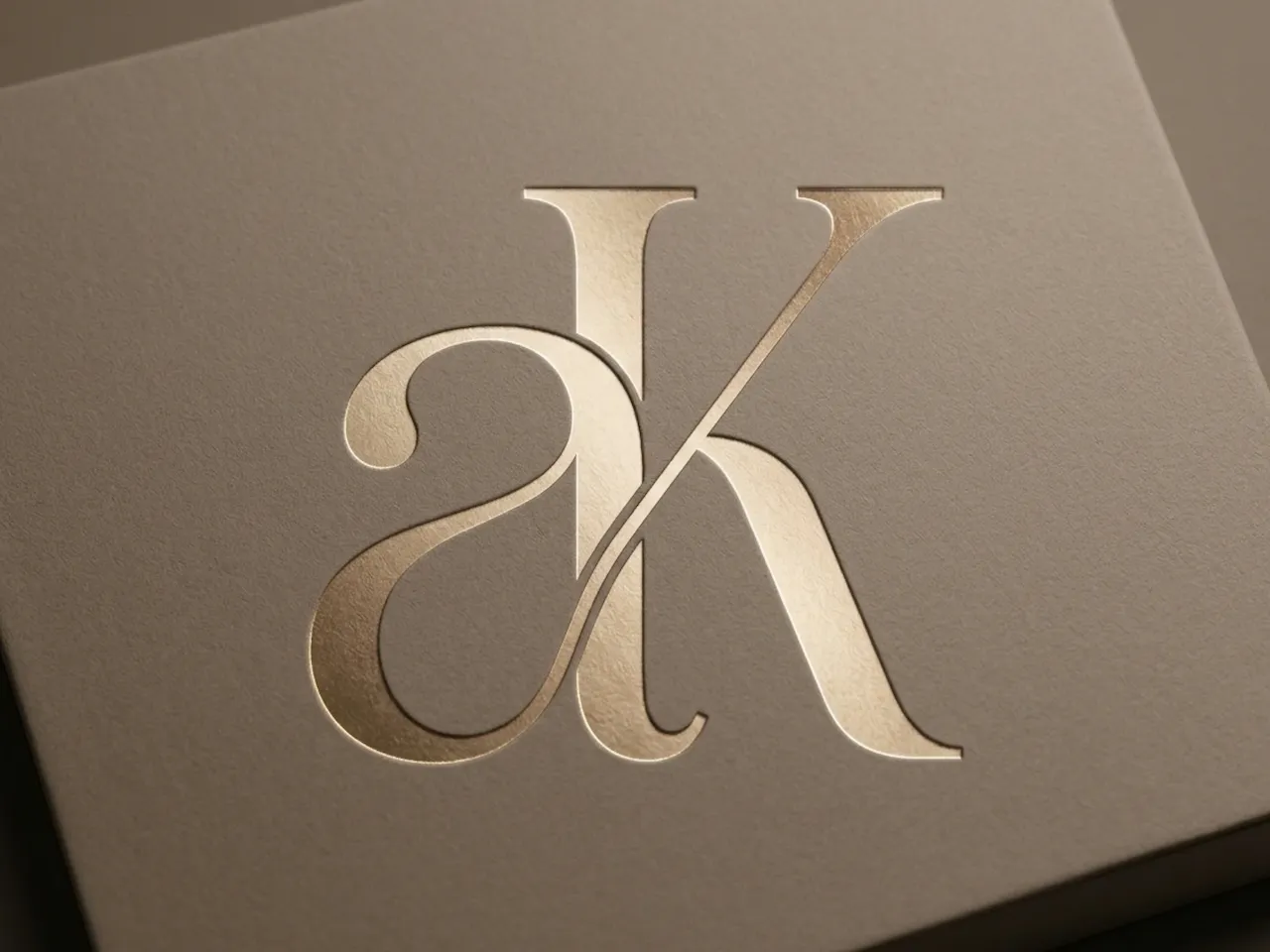 [Laser cut and engrave] Elegant AK Monogram Logo Design