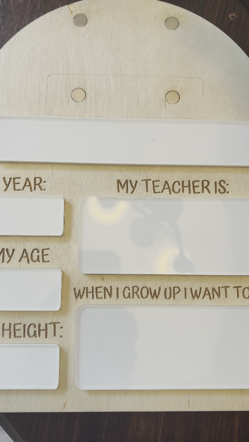 [Laser cut and engrave] First and Last Day of School Milestone Board for Kids