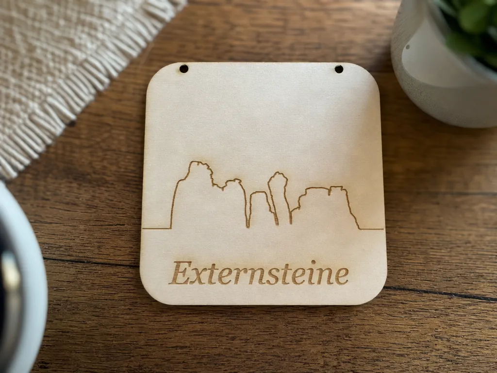 Schild Untersetzer ohne Löcher