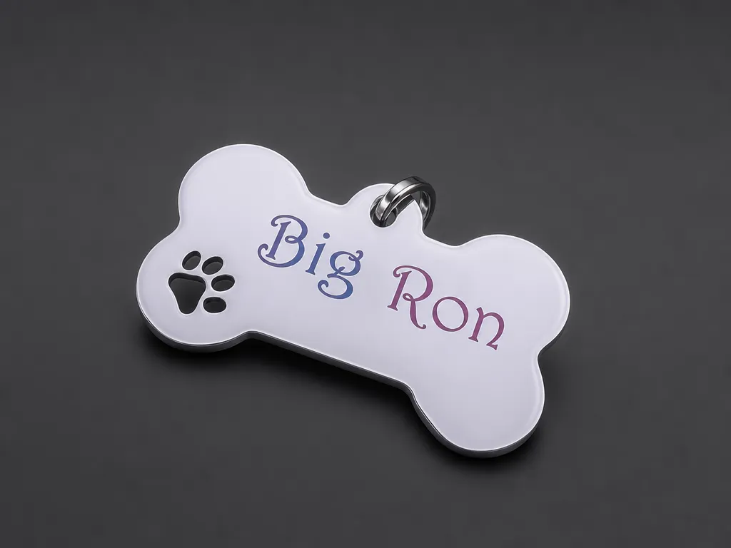 Bone shaped dog tag