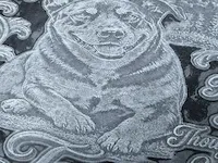 [Laser cut and engrave] Tank & Domino — Custom Engraved Pet Memorial Slate