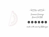 [Laser cut and engrave] Summer Earrings Laser Cut SVG