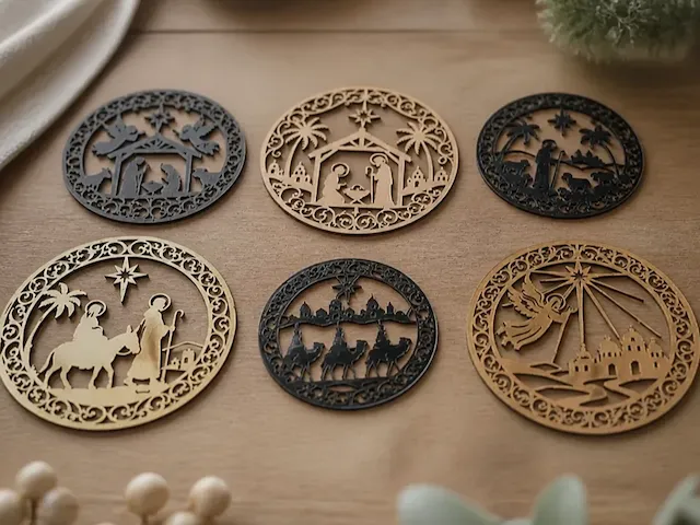 Nativity cut-out Ornaments in MDF and Acrylic