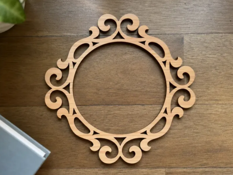 Ornate Filigree Circular Frame for Wall Display