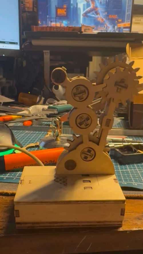 [Laser cut and engrave] Prague Astronomical Clock Miniature Model