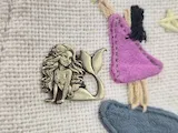 [Laser cut and engrave] Металлическая брошь в виде русалки