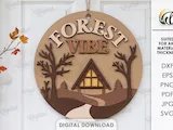 [Laser cut and engrave] 3D Fall Round Signs Bundle. Autumn Door Hanger Laser Cut Files. Farmhouse Wall Decor. Seasonal Wood Sign. Cozy. Welcome Home Decor SVG