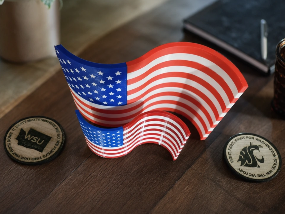 Kožený podtácek s mapou Washington State University WSU vinyl coasters idea