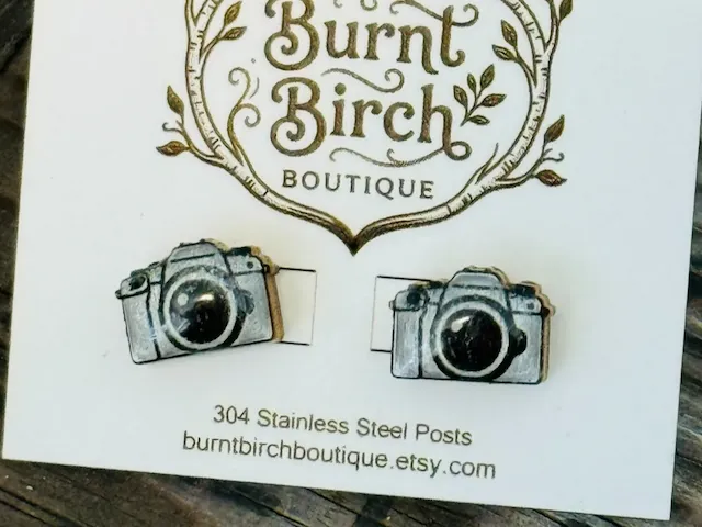Camera Stud Earrings