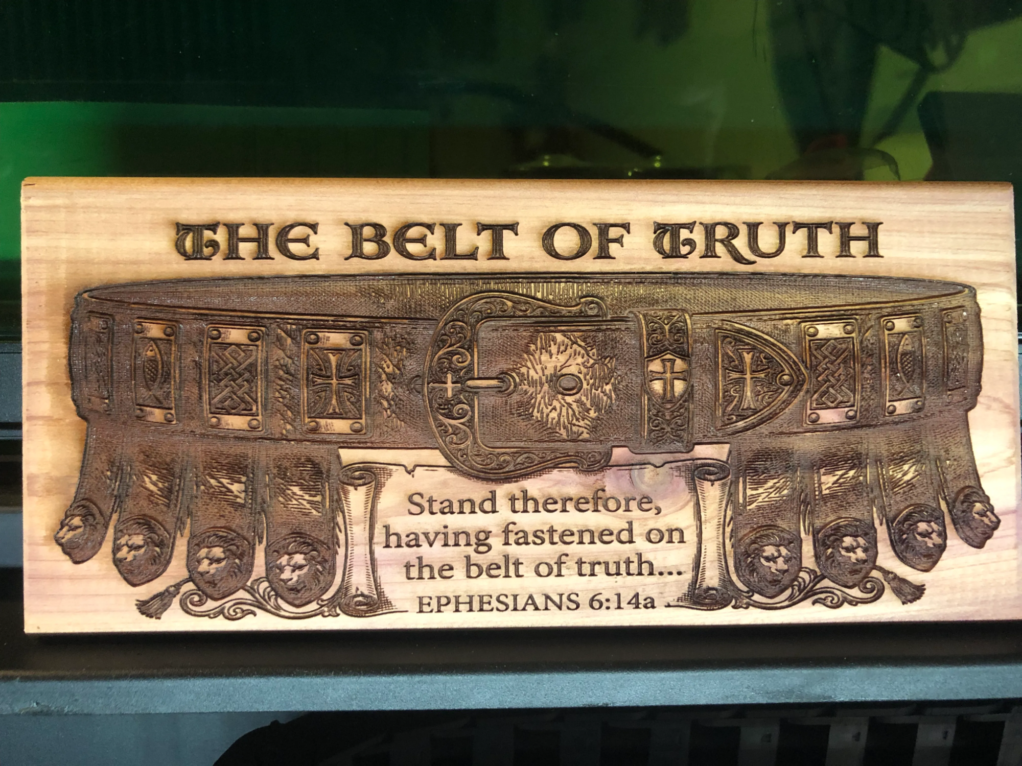 The Belt of Truth Ephesians 6:14a Wooden Wall Plaque