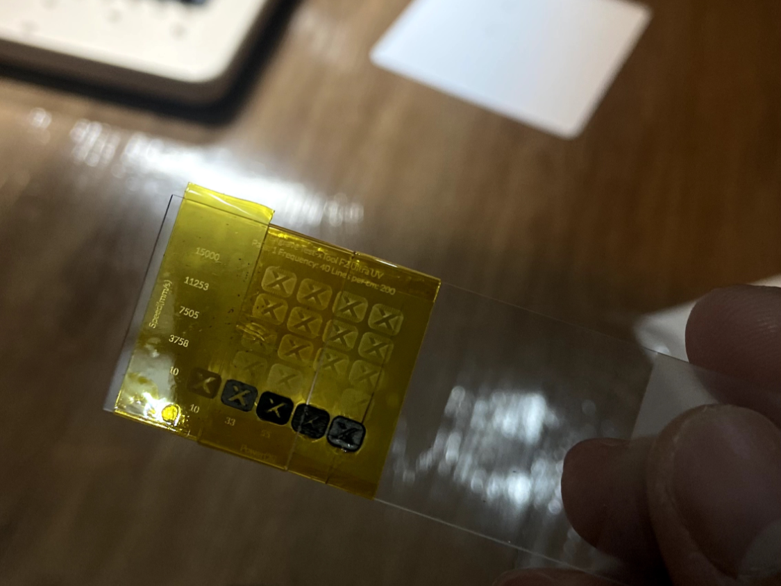 Material test on Kapton tape