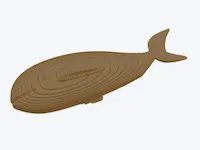 [Laser cut and engrave] Layered Whale Figurine for Nautical Home Decor