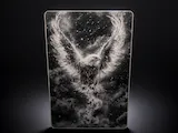 [Laser cut and engrave] Wandbild mit fliegendem Adler im dramatischen Wolkenhimmel