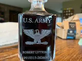 [Laser cut and engrave] U.S. Army Eagle Glass Whiskey Decanter