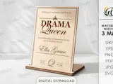 [Laser cut and engrave] 3D Funny Desk Signs Bundle. Sarcastic Office Plaque Laser Cut Files. Humor Work Decor. Drama Queen SVG. Overthinker. Bad Bitch. Personalized