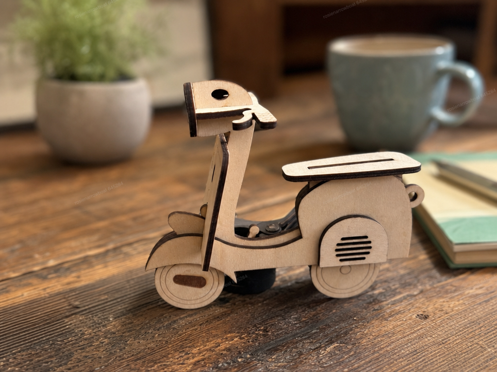 Wooden Scooter Keychain