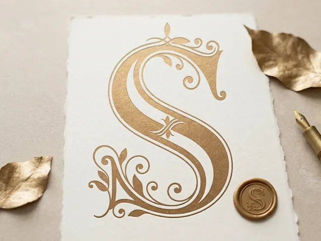S Elegant Wedding Monogram Logo – Graceful Bridal Initial for Laser Cut Signs, Cake Toppers, Invitations, Engraving & Cricut Projects
