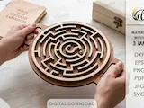 [Laser cut and engrave] 3D Board games bundle. Kids tabletop game laser cut files. Mini cornhole game. Family activity svg. Maze. Puzzle. Four in a row. Bowling
