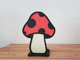 [Laser cut and engrave] Mushroom Shaped Table Lamp with Red Cap