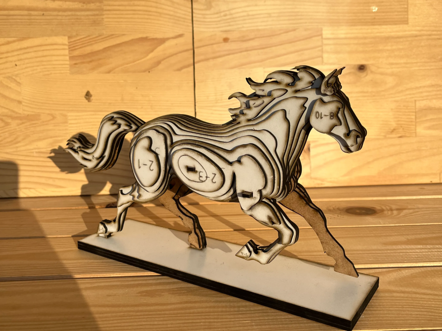 Layered Horse SVG DXF File – 3mm Wood Laser Cut Pattern – Equestrian Decor Design