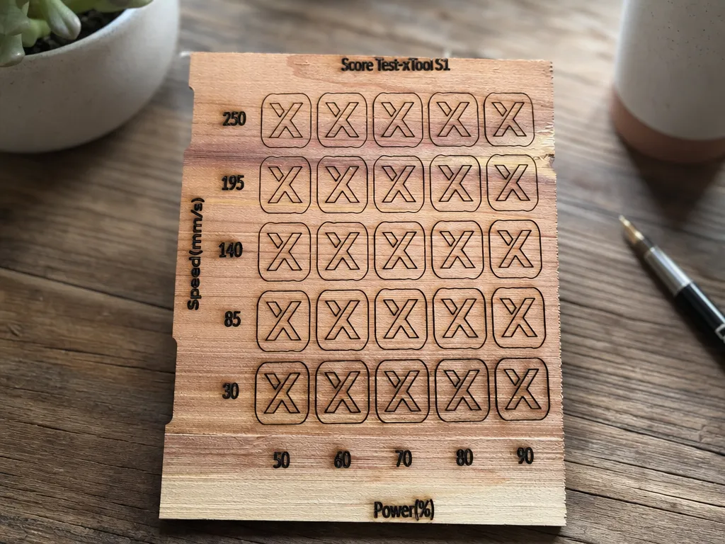 Wooden Speed and Power Calibration Test Grid