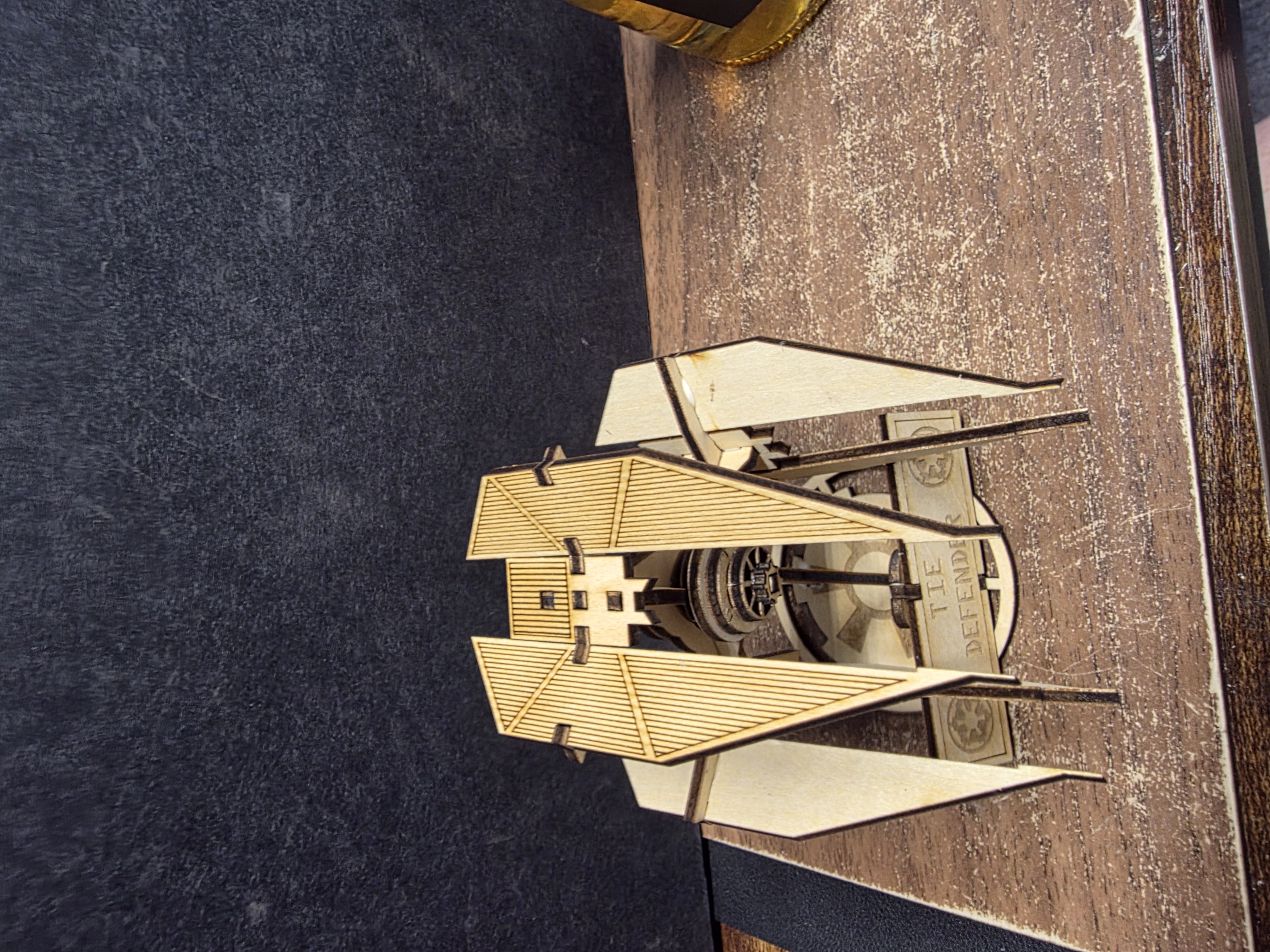 [Laser cut and engrave] Star Wars TIE Defender Starfighter Display Model