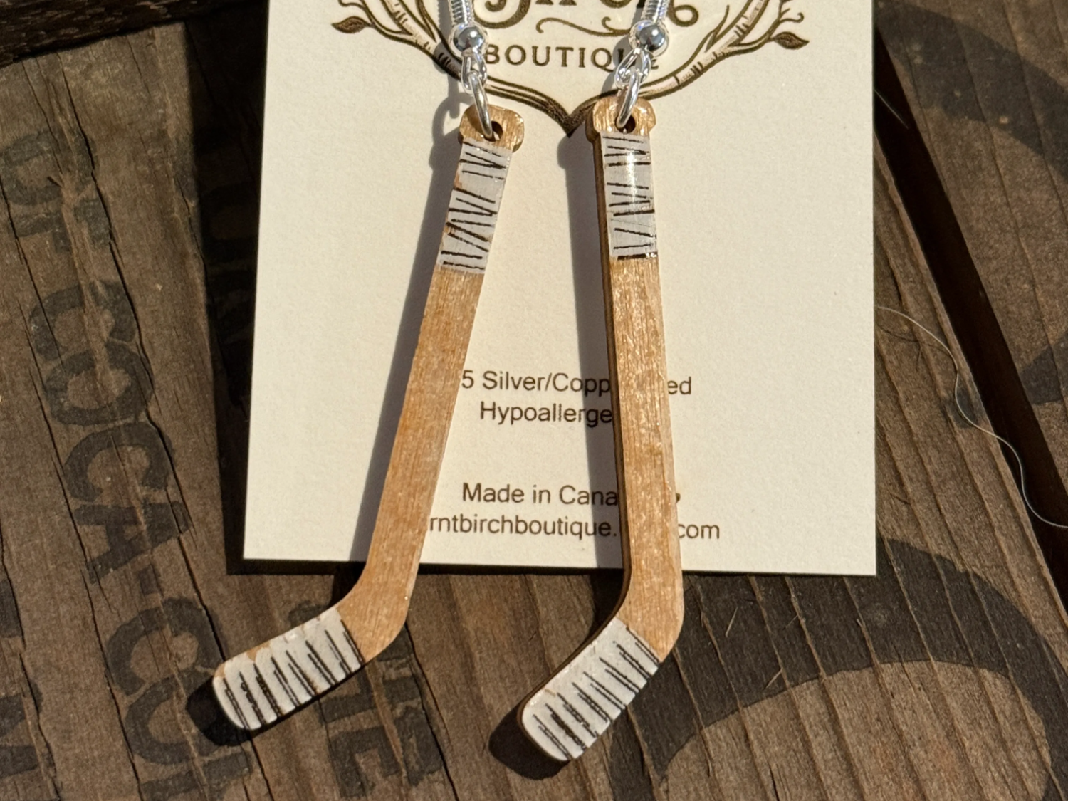 Hockey Stick Dangle Earrings