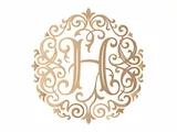[Laser cut and engrave] 2 Decorative Letter H Monogram Logos