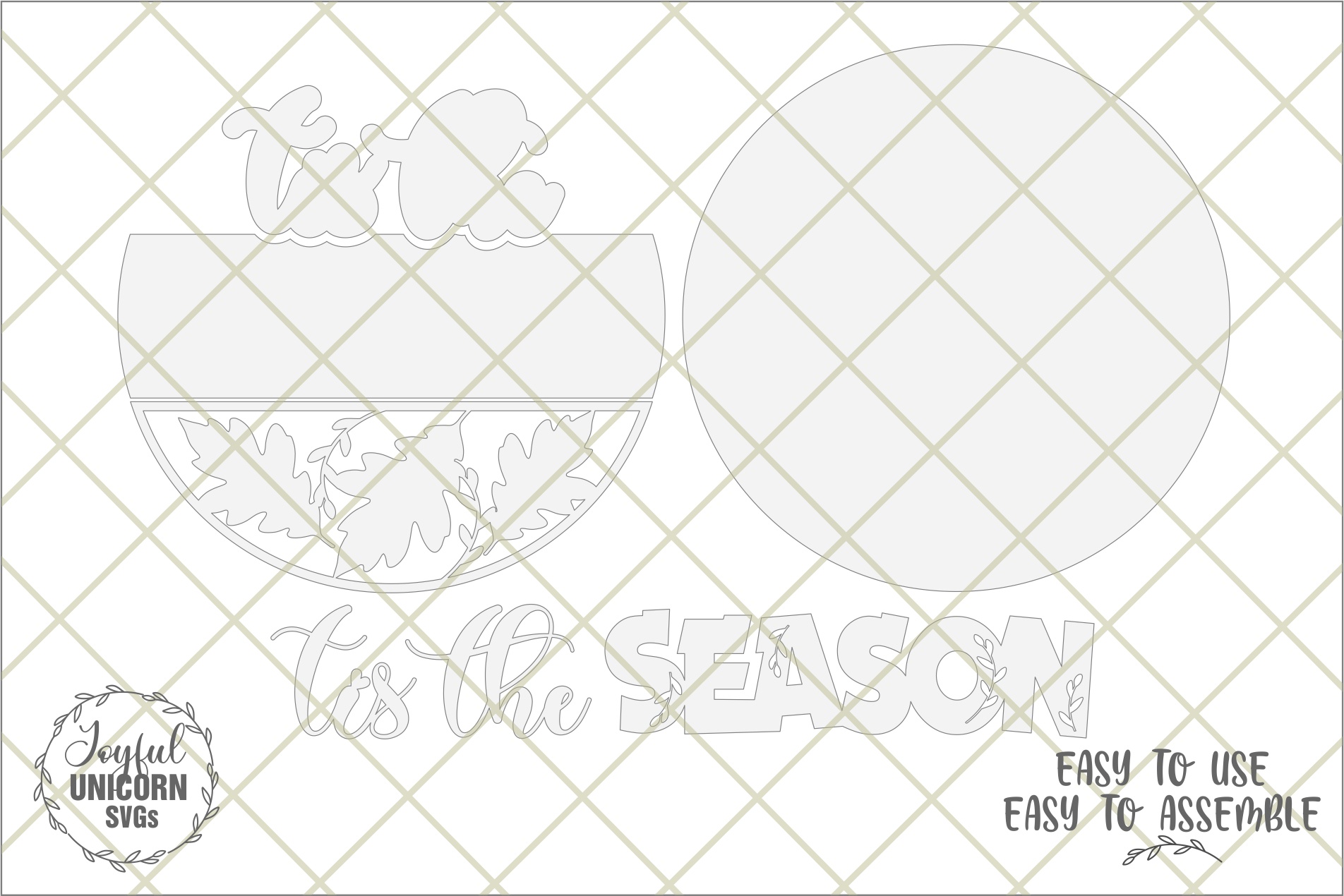 [Laser cut and engrave] Autumn Round Door Sign Bundle SVG, Home Sweet Home Fall Wreath, Tis the Fall Season Door Hanger SVG, Laser Cut File for Glowforge, CNC, Xtool