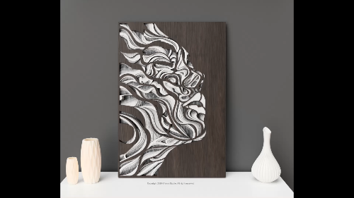 [Laser cut and engrave] Ascension, Multilayer Laser Cut File, 3D Layered Face Abstract Art