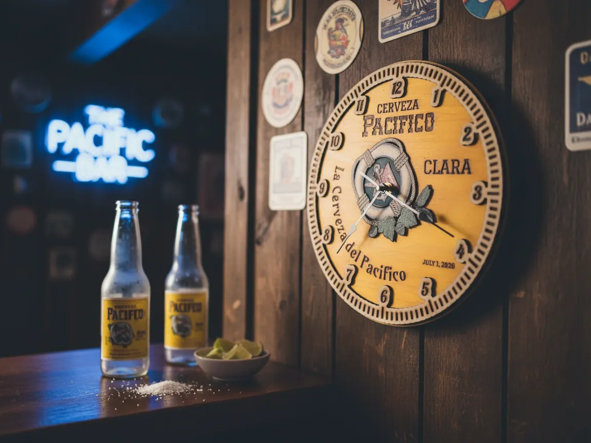 Cerveza Pacifico Clara Branded Wall Clock