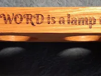 [Laser cut and engrave] Wooden Double Tealight Candle Holder with Psalm 119 Scripture