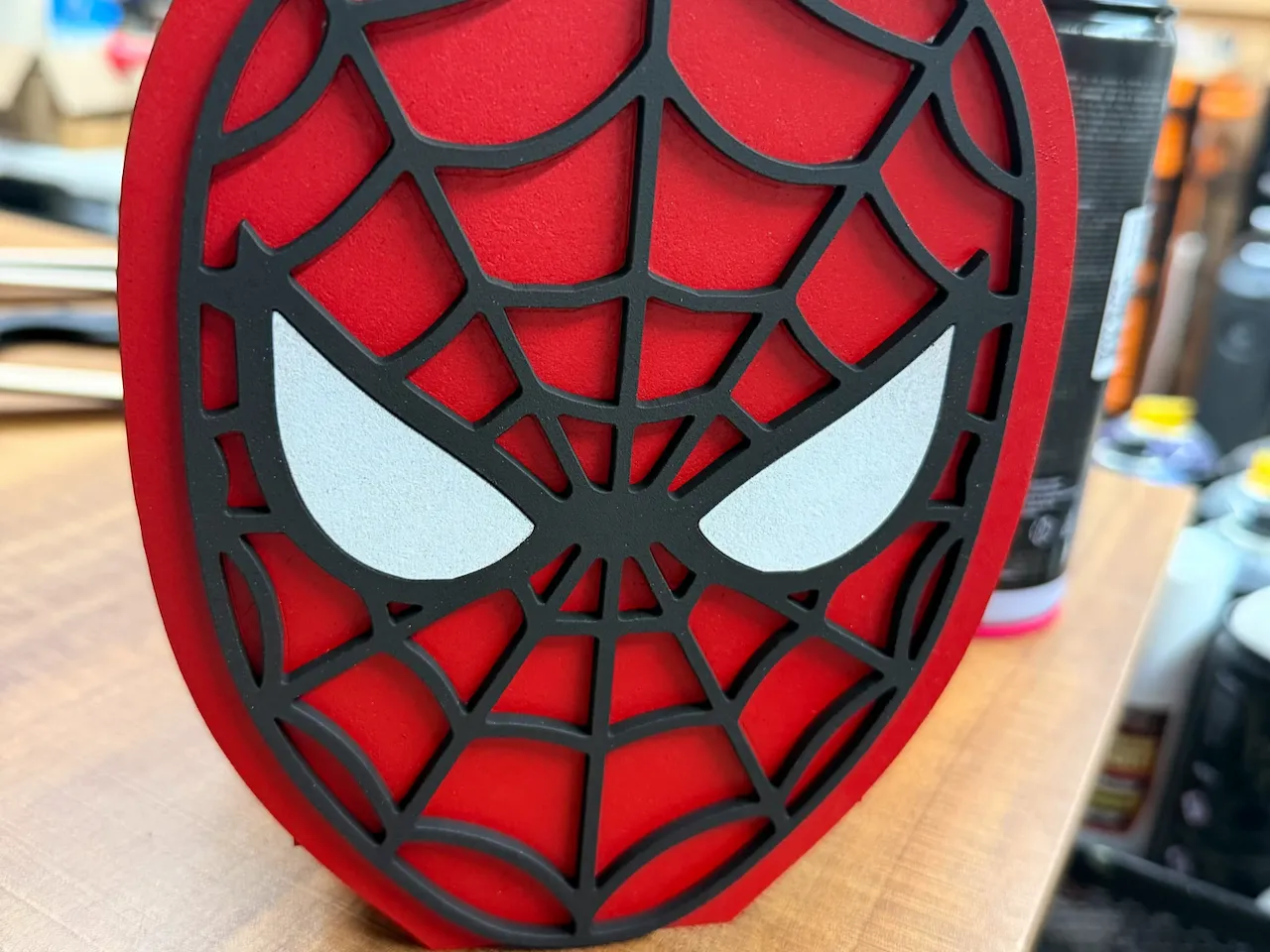 [Laser cut and engrave] Spiderman Pencil Holder