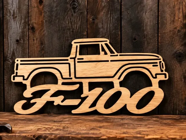 Ford F-100 Laser Cut Wall Sign